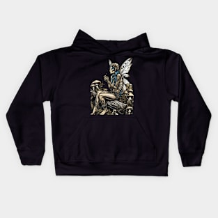 Brown Mushroom Swampfairy Kids Hoodie